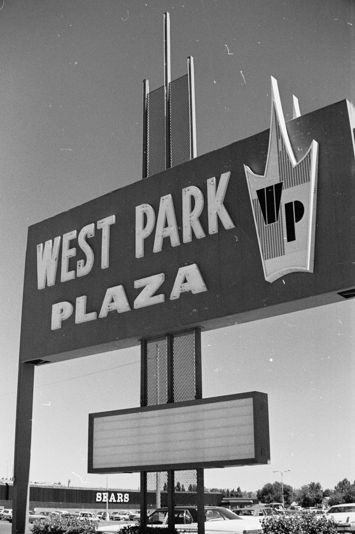 The West Park Plaza sign, 1976